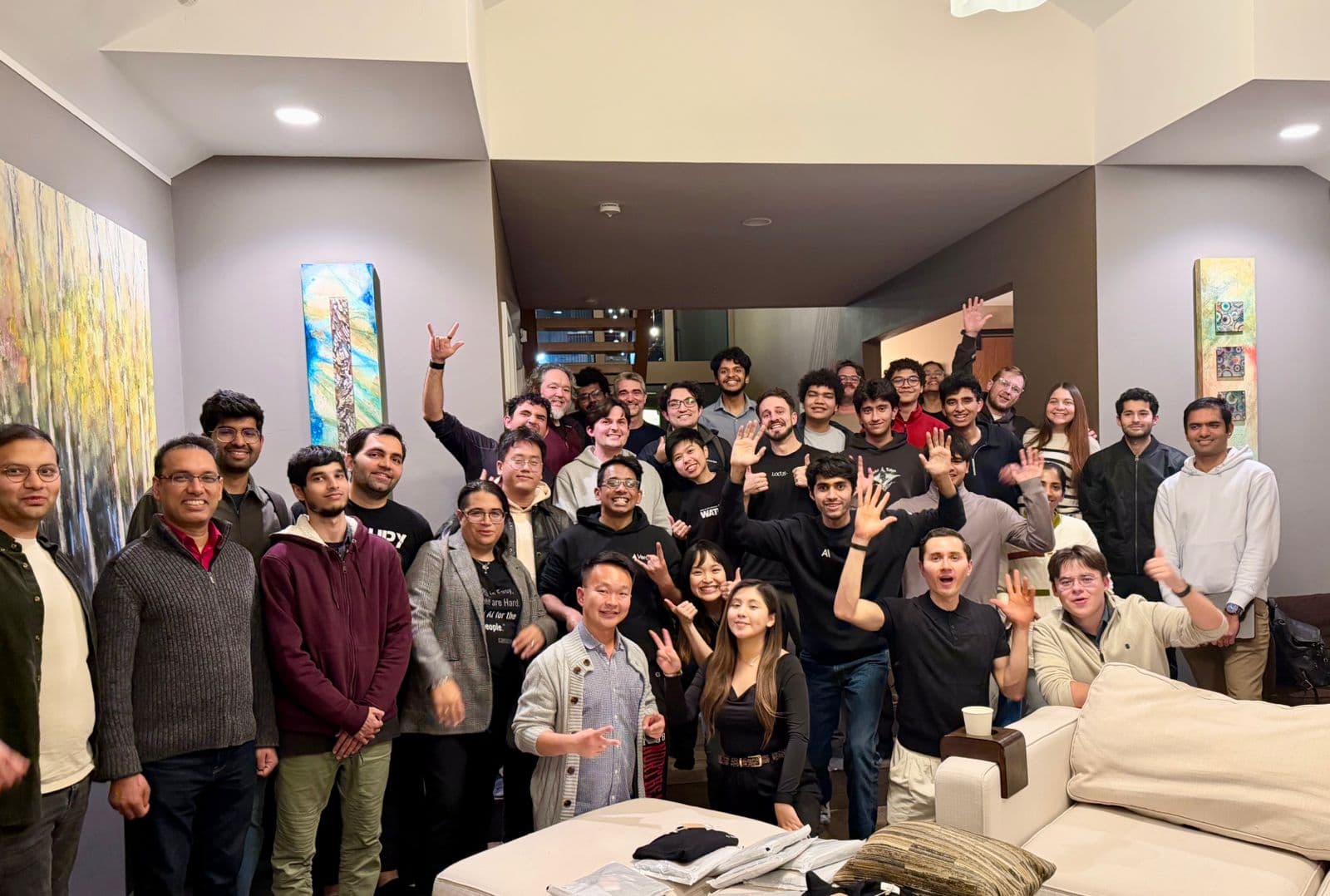 Community group photo during a workshop.